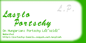 laszlo portschy business card